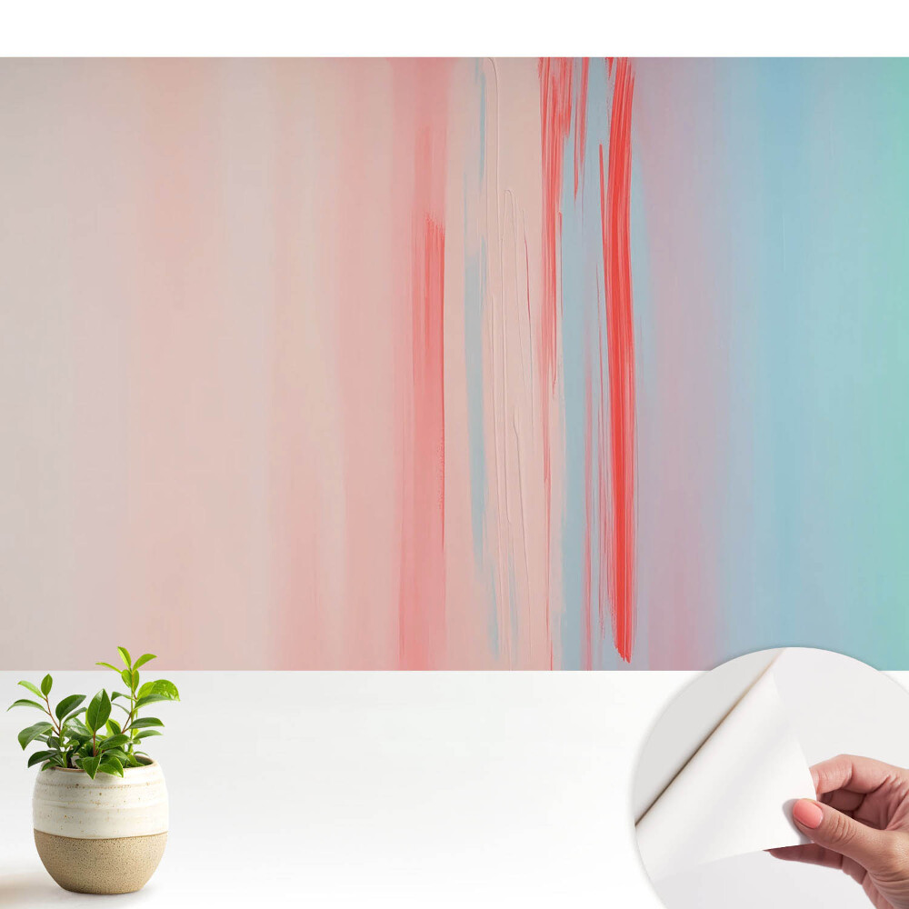 Fototapeta do salonu Pastelowe przejścia i czerwień