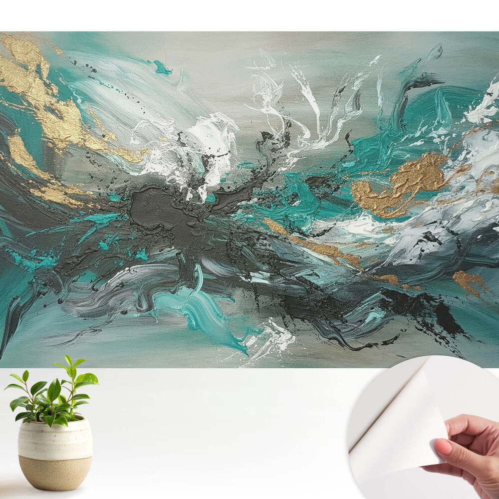 Fototapeta z nadrukiem samoprzylepna Abstrakcyjna kompozycja barw pełna energii