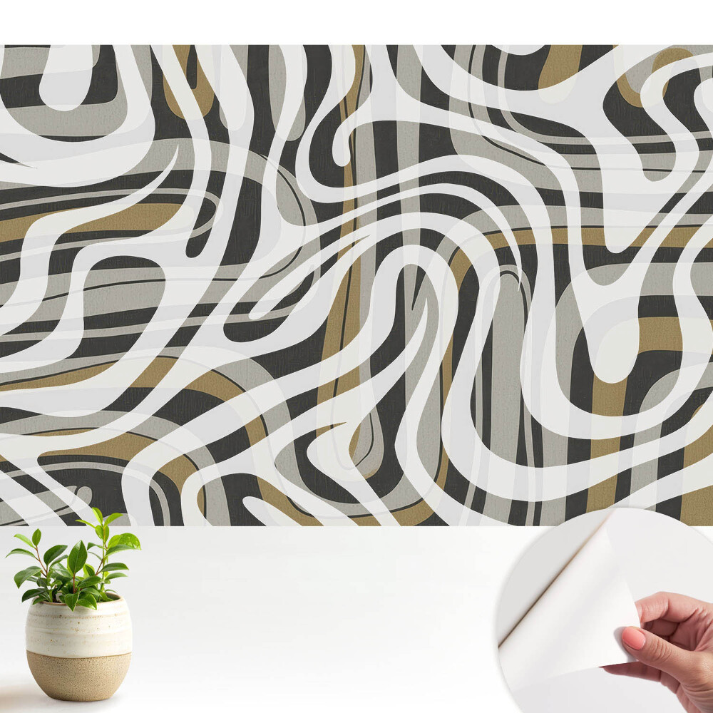 Tapeta fotograficzna samoprzylepna Wyraziste linie ciepłe odcienie abstrakcja