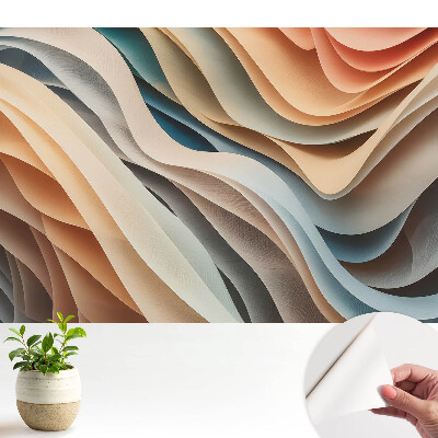 Fototapeta do salonu Pastelowe falujące warstwy abstrakcja