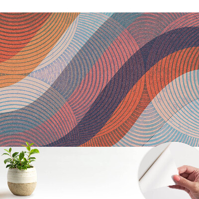 Tapeta fotograficzna samoprzylepna Kolorowe falowane linie abstrakcja