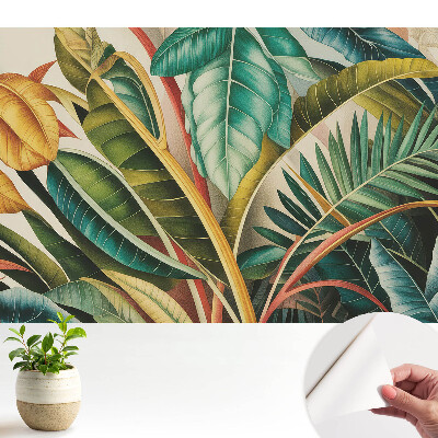 Tapeta fotograficzna samoprzylepna Kolorowe liście w nowoczesnym stylu