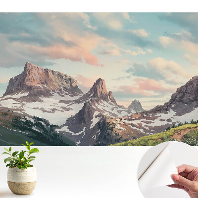 Fototapeta do salonu Malownicze górskie pejzaże z chmurami