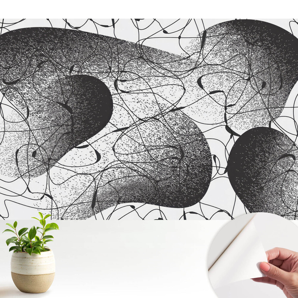 Fototapeta na wymiar do sypialni Czarne linie na białym tle