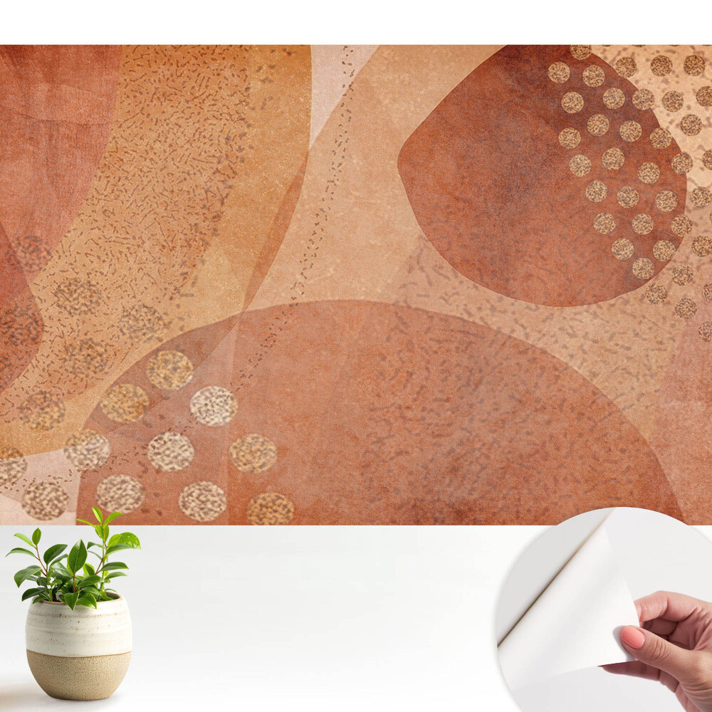 Tapeta fotograficzna samoprzylepna Abstrakcyjne ziemiste kształty i kropki