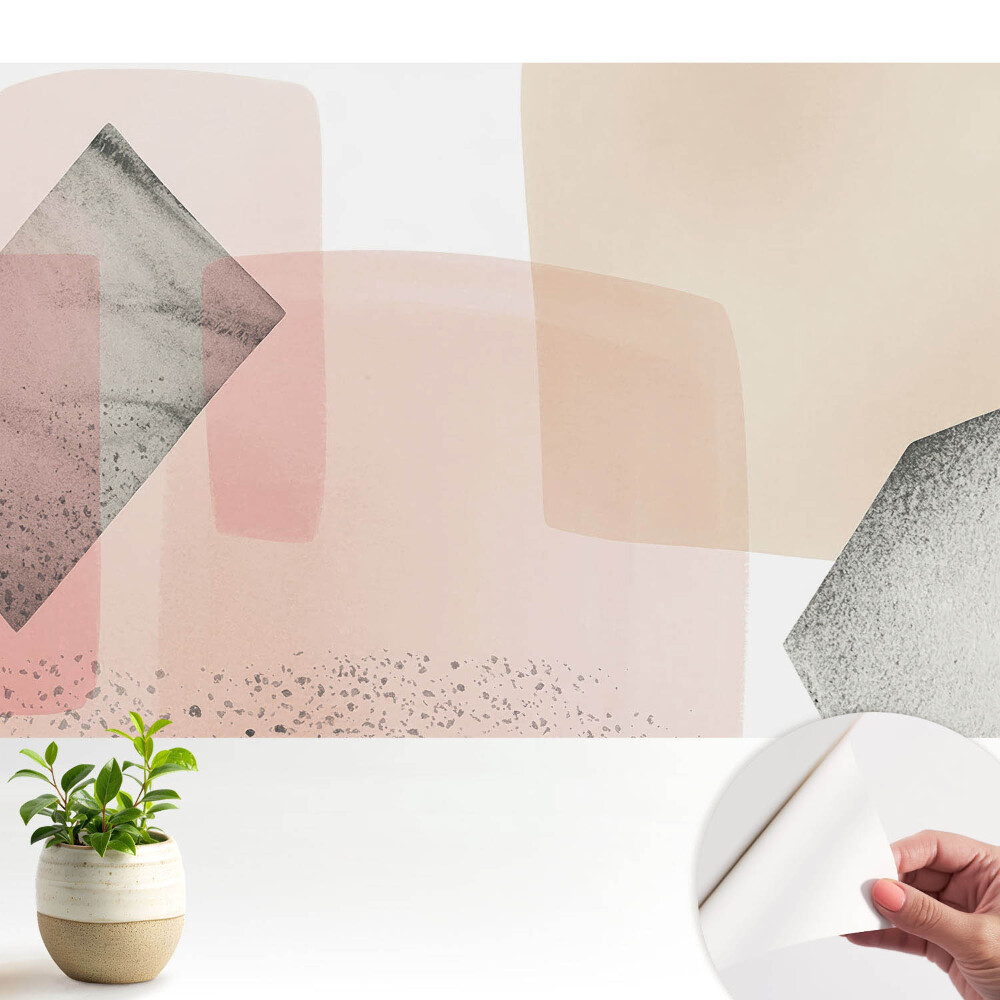 Fototapeta do salonu Subtelna geometria pastelowych kształtów
