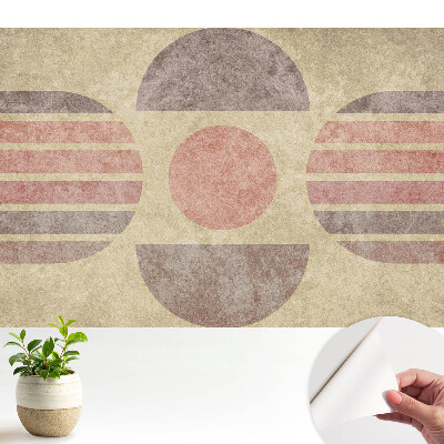 Fototapeta samoprzylepna do salonu Retro geometryczny wzór pastelowe kolory