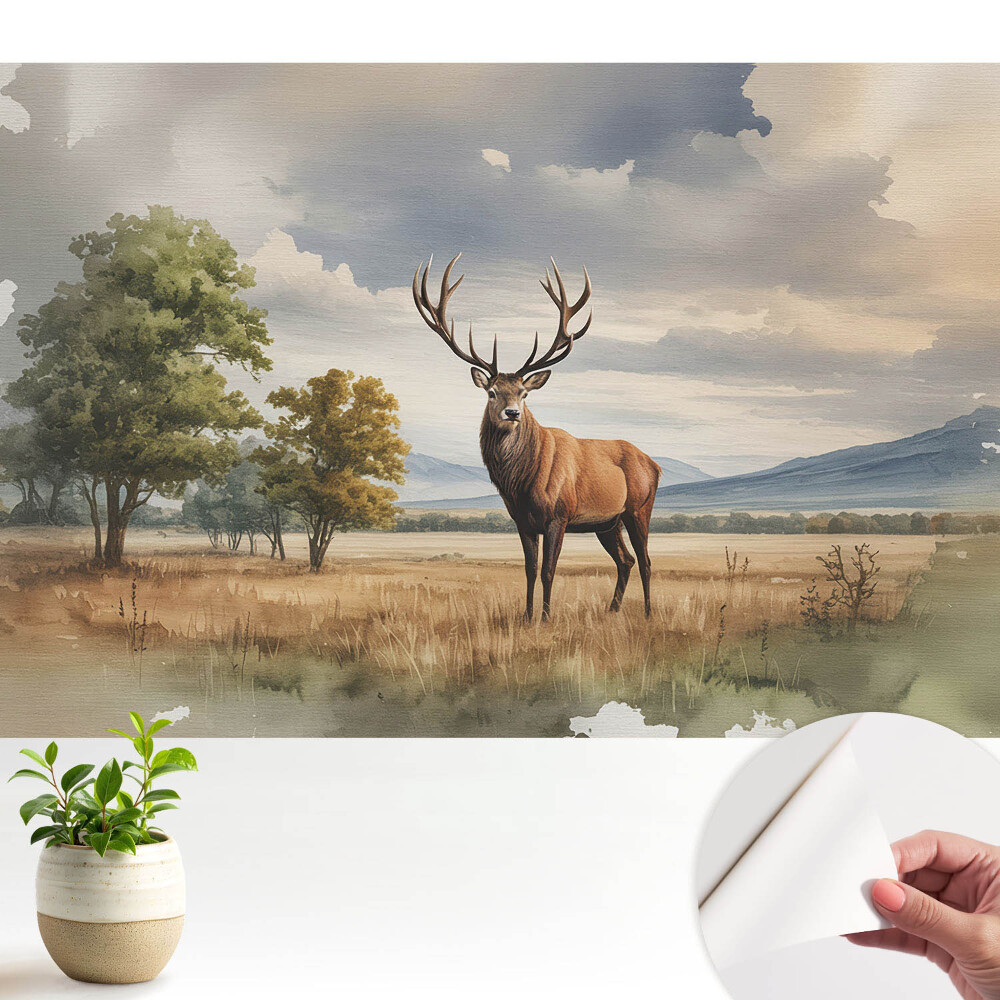 Tapeta fotograficzna samoprzylepna Jeleń w jesiennej scenerii