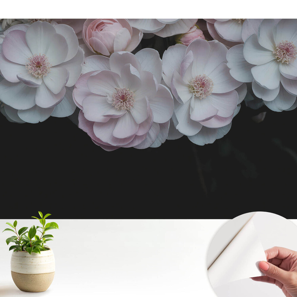 Tapeta fotograficzna samoprzylepna Romantyczne kwiaty w subtelnych barwach