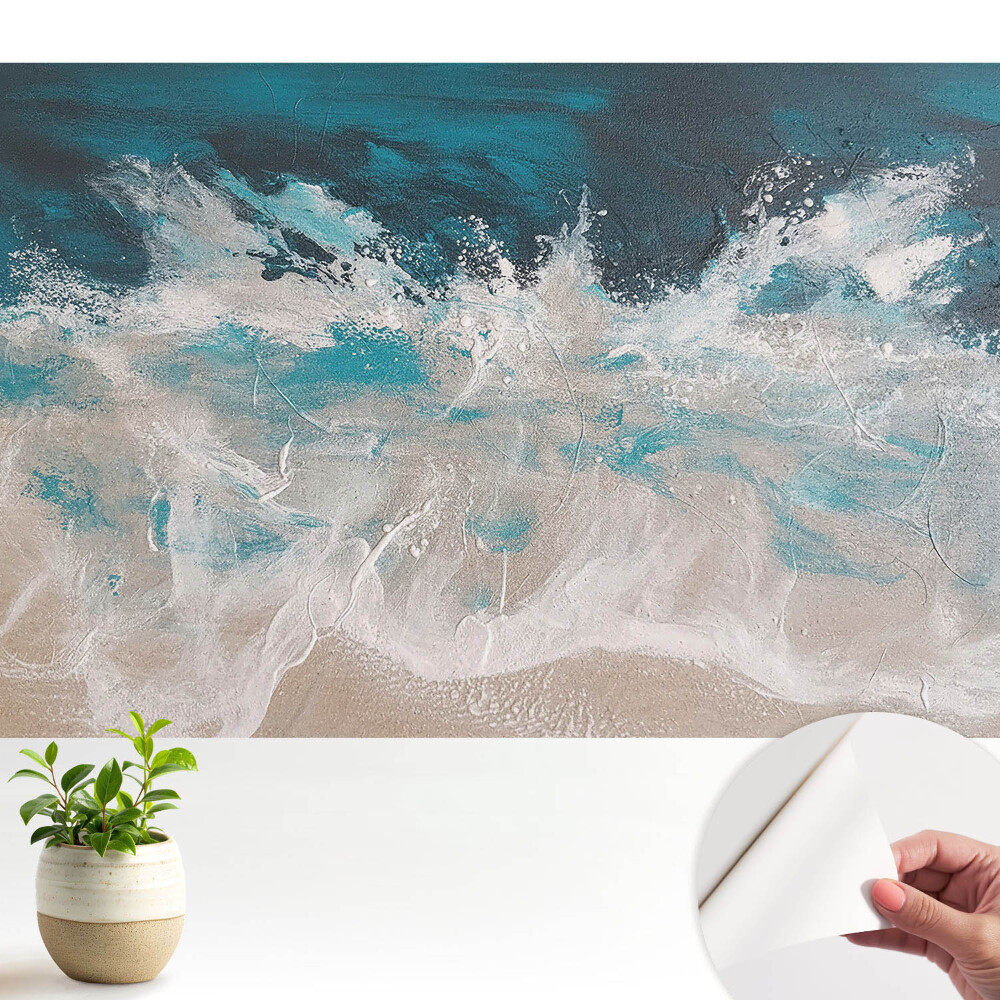 Fototapeta samoprzylepna do salonu Abstrakcja fal morskich energia dynamika