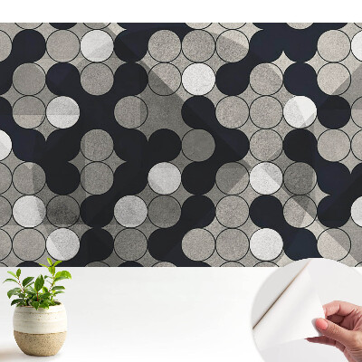 Tapeta fotograficzna samoprzylepna Geometryczne okręgi kontrastujące odcienie