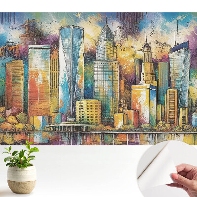 Fototapeta na wymiar do sypialni Kolorowe wieżowce miasta energia