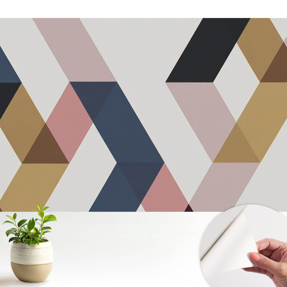 Tapeta fotograficzna samoprzylepna Geometryczne figury w subtelnych pastelach