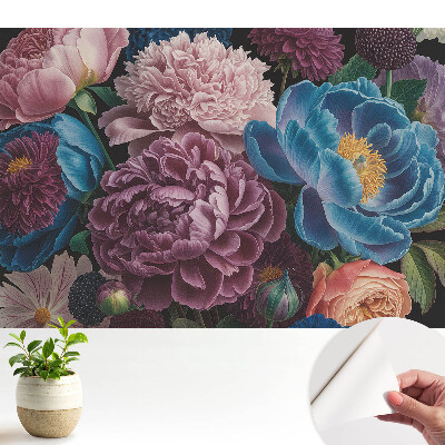 Fototapeta do salonu Kwiatowy wzór pełen barw