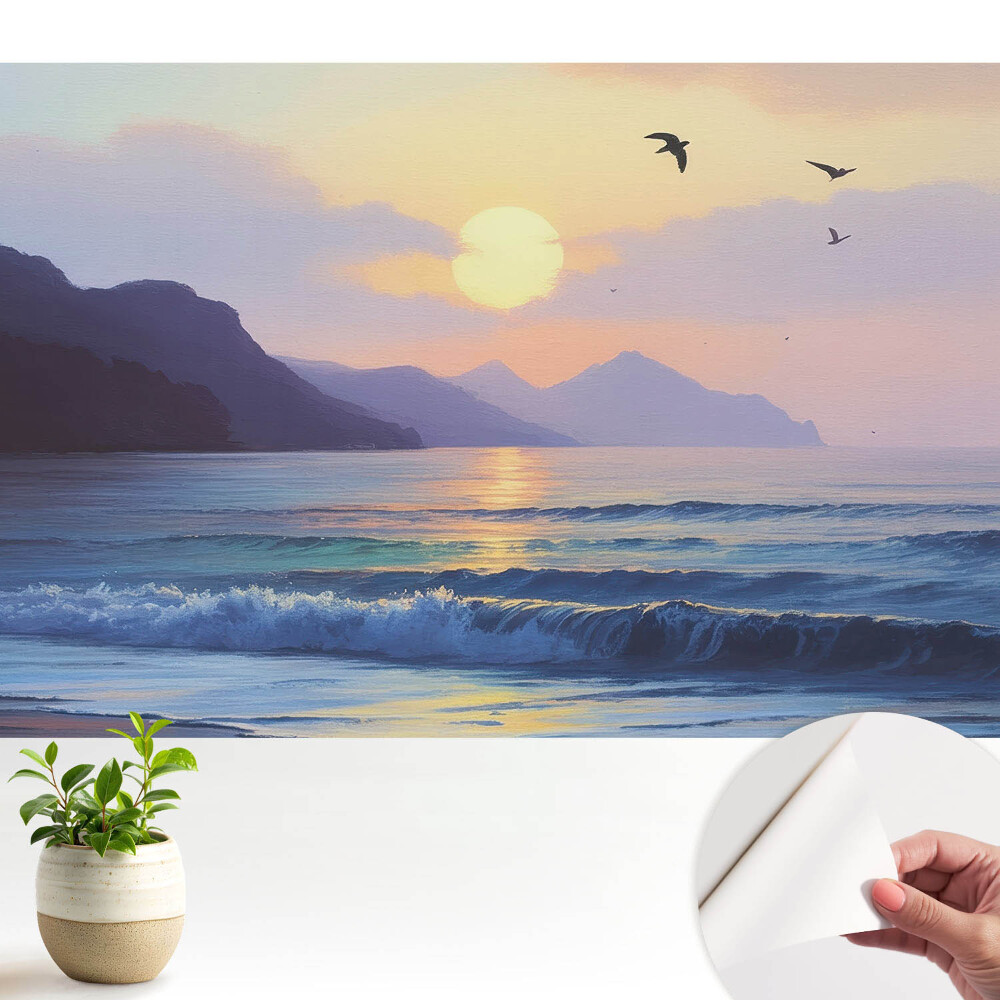 Fototapeta do salonu Zachód słońca nad morzem w klasycznym stylu