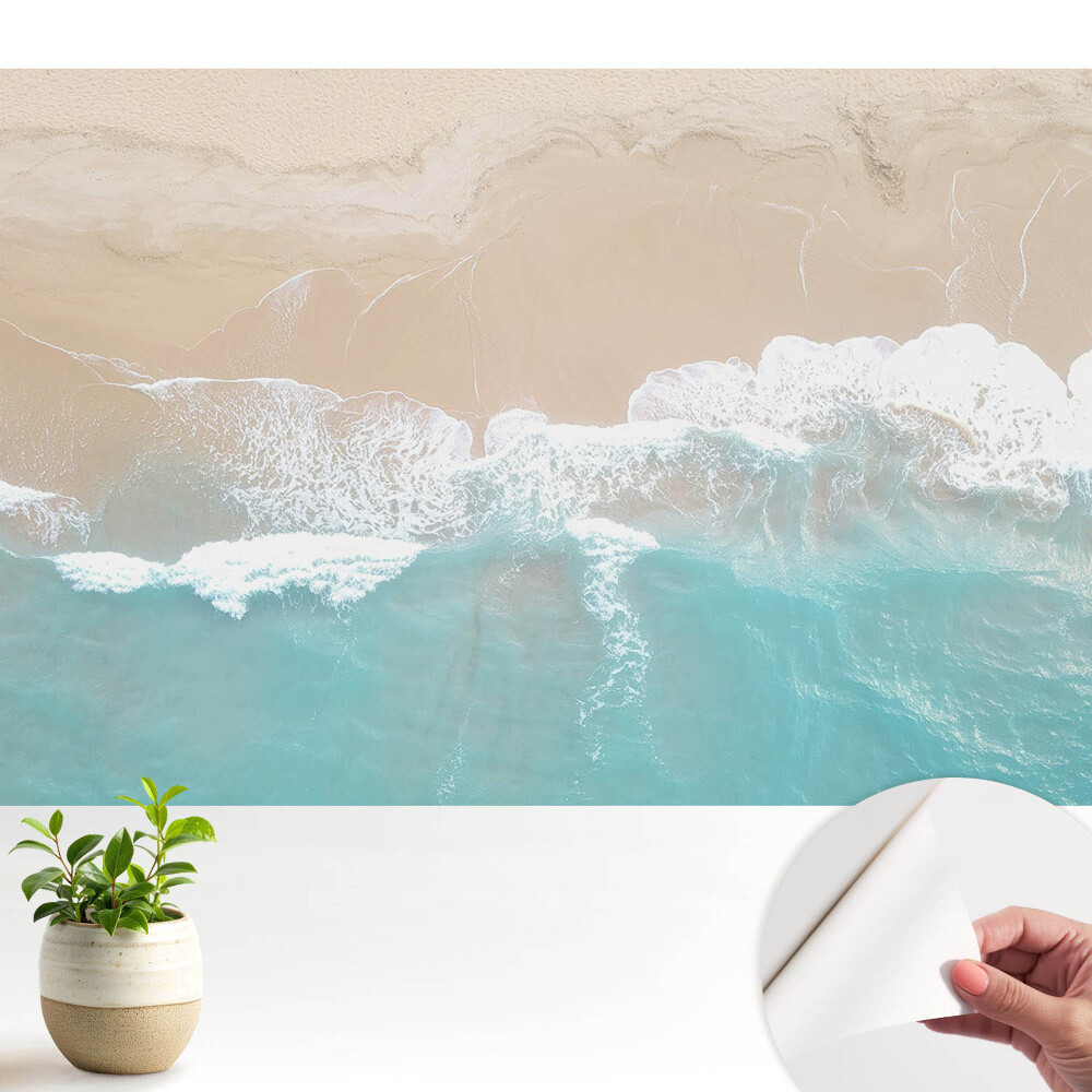 Nowoczesna fototapeta na wymiar Plaża fale minimalizm odprężenie