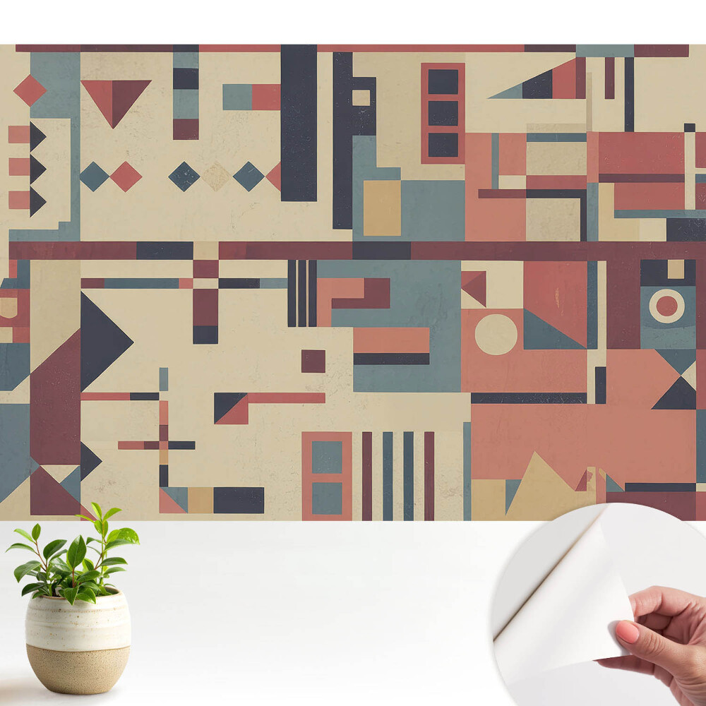 Fototapeta z nadrukiem samoprzylepna Geometryczne kształty i żywe kolory