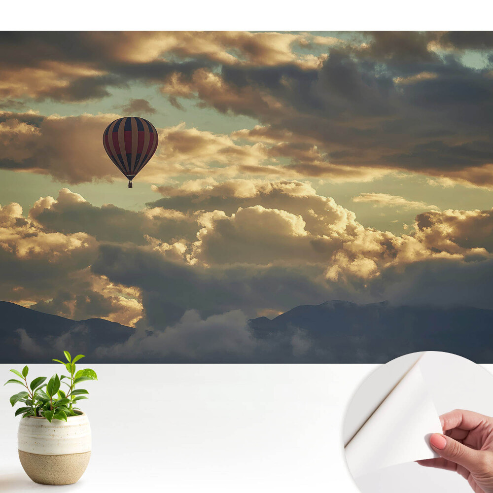 Fototapeta z nadrukiem samoprzylepna Podniebny lot balonem