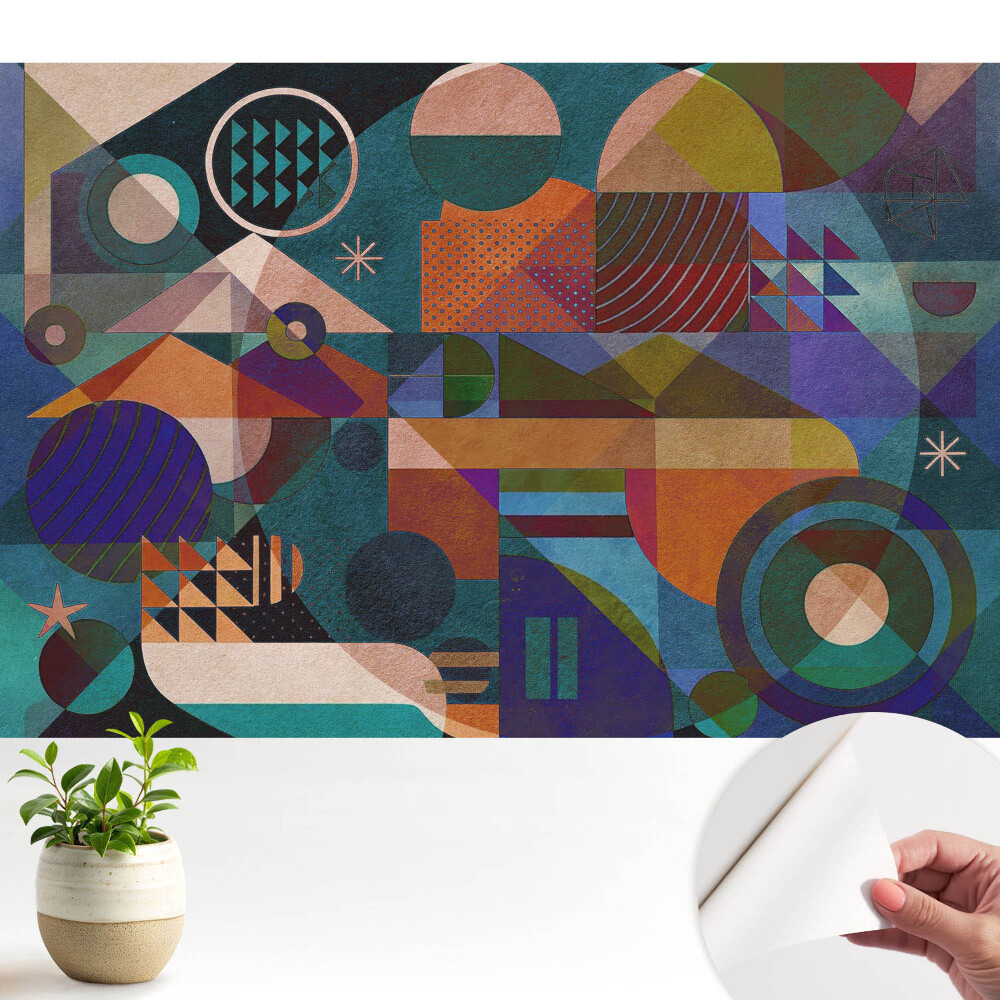 Fototapeta z nadrukiem samoprzylepna Kolorowa abstrakcja geometryczna