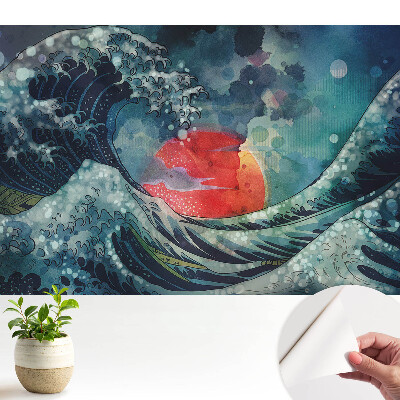 Fototapeta do salonu Fala sztormowa malowniczość żywiołów