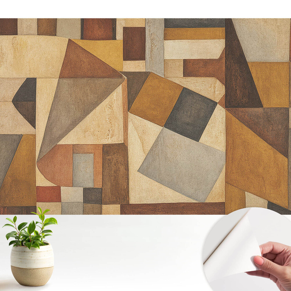 Fototapeta z nadrukiem samoprzylepna Geometryczne formy i ciepłe kolory