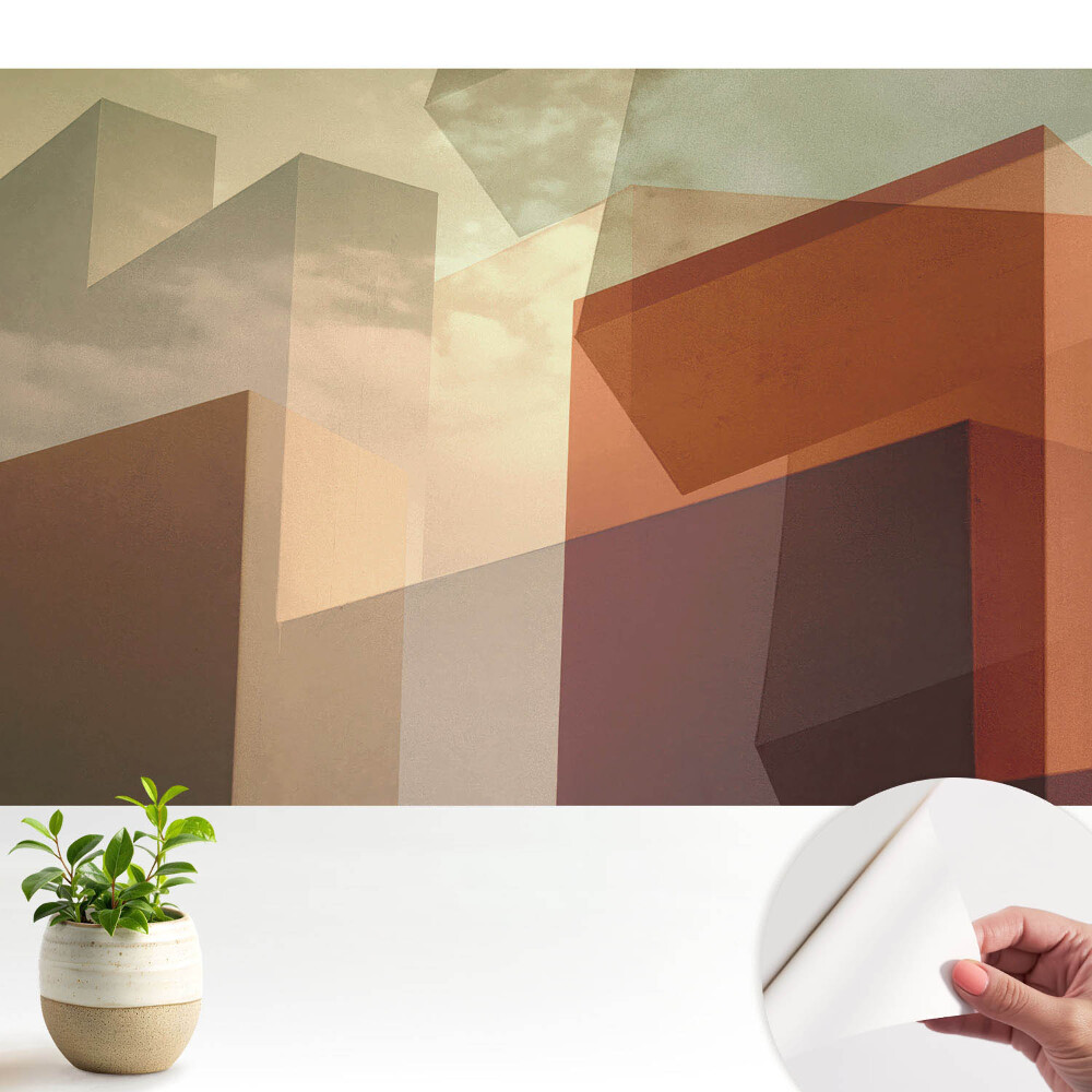 Tapeta fotograficzna samoprzylepna Geometryczne bryły na tle nieba