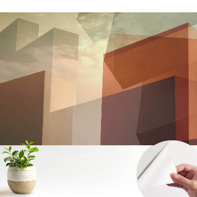 Tapeta fotograficzna samoprzylepna Geometryczne bryły na tle nieba