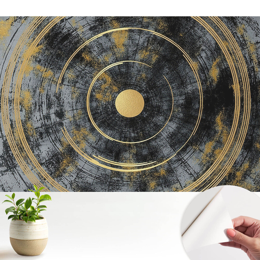 Nowoczesna fototapeta na wymiar Okręgi strukturalne pełne kontrastów