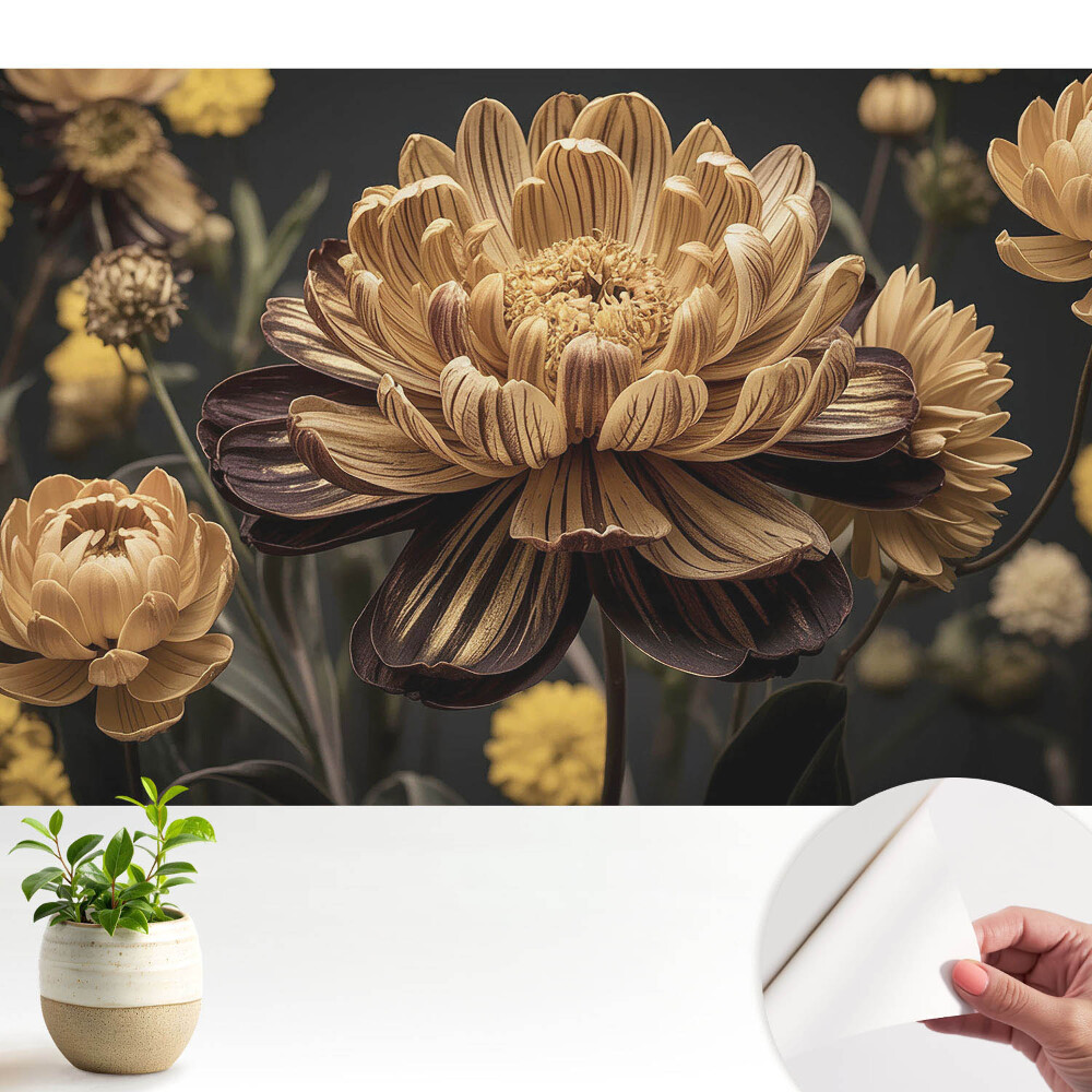 Fototapeta z nadrukiem samoprzylepna Kwiaty w klasycznym stylu