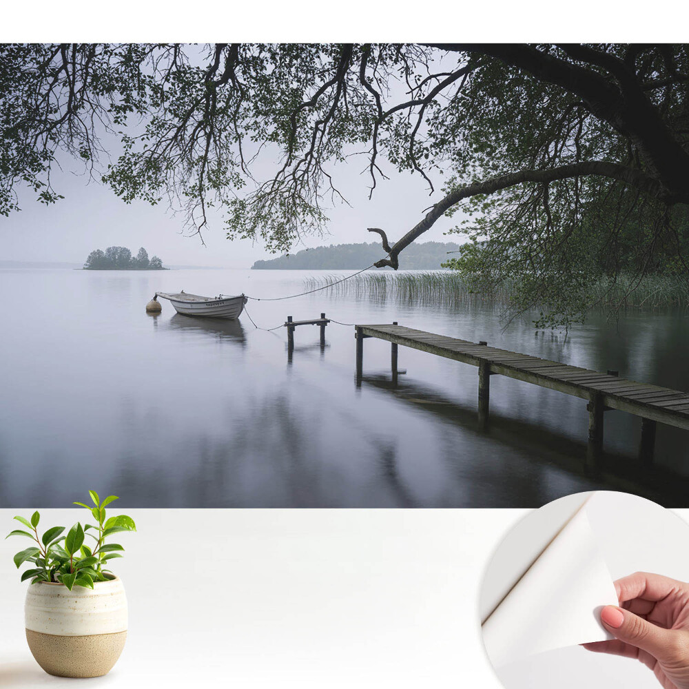 Fototapeta do salonu Relaks przy jeziorze spokój natury