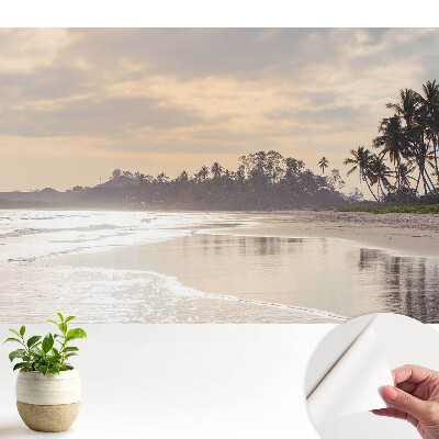 Tapeta fotograficzna samoprzylepna Spokojna plaża z palmami