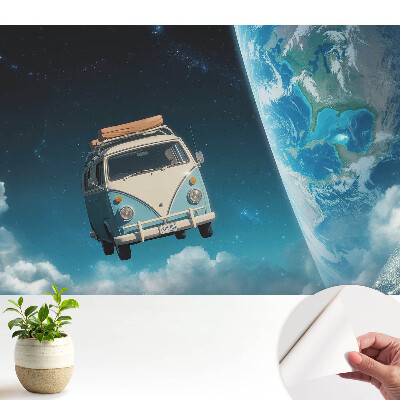 Tapeta fotograficzna samoprzylepna Kosmiczny podróż kamperem
