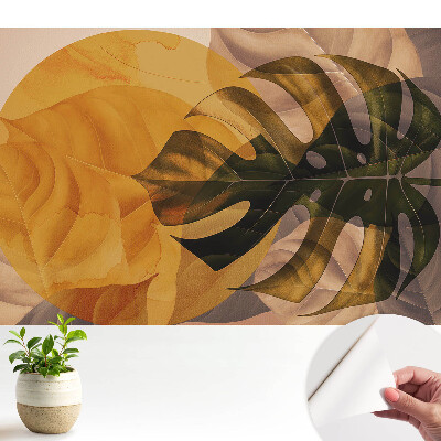 Nowoczesna fototapeta na wymiar Liście w ciepłej tonacji