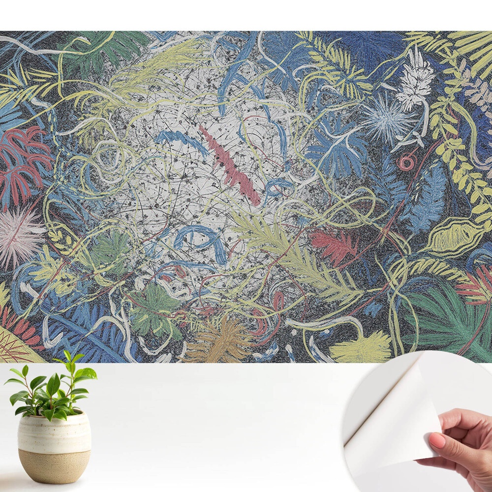 Tapeta fotograficzna samoprzylepna Abstrakcyjne liście pełne energii