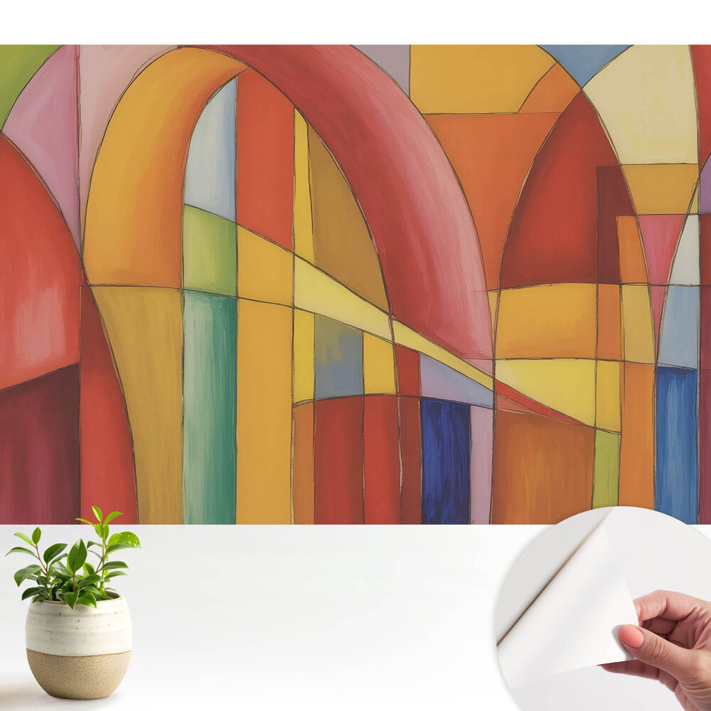 Fototapeta samoprzylepna do salonu Kolorowe geometryczne łuki