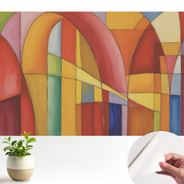 Fototapeta samoprzylepna do salonu Kolorowe geometryczne łuki