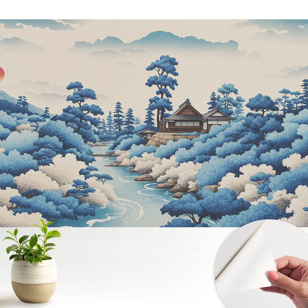 Nowoczesna fototapeta na wymiar Krajobraz górski z domem