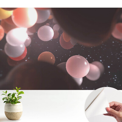 Fototapeta do salonu Kolorowe przeźroczyste kule abstrakcyjnie.