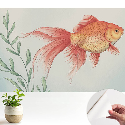 Nowoczesna fototapeta na wymiar Elegancka ryba wśród zieleni wodnej