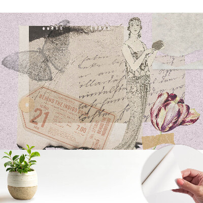 Nowoczesna fototapeta na wymiar Retro romantyczny kolaż