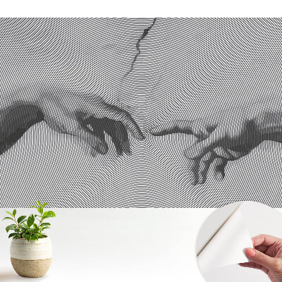 Fototapeta do salonu Dłonie w koncentrycznych liniach