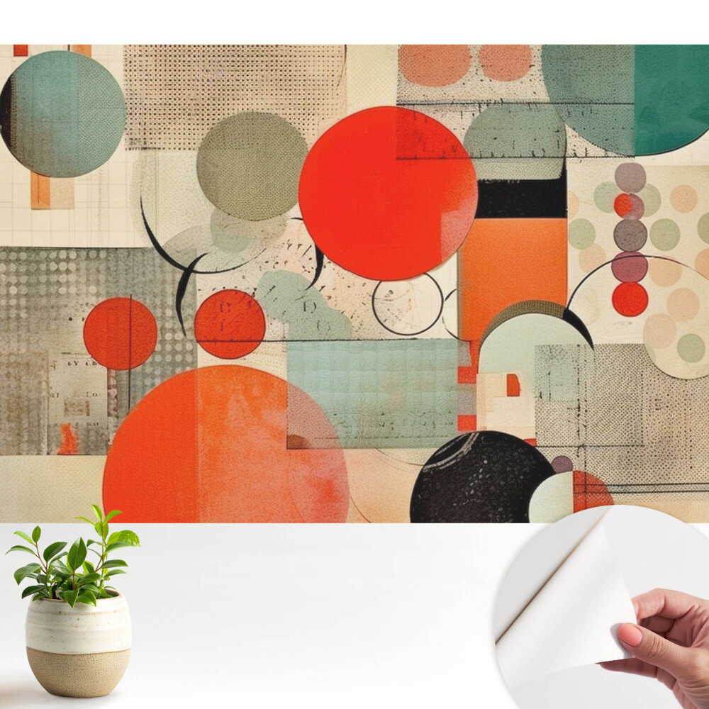 Fototapeta do salonu Geometryczne kształty okręgi i prostokąty