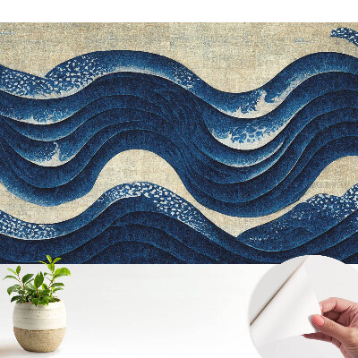 Fototapeta Granatowe fale elegancki motyw harmonii