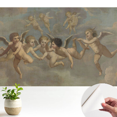 Nowoczesna fototapeta na wymiar Niebiańskie putta w chmurach