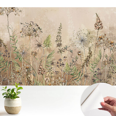 Fototapeta samoprzylepna do salonu Pastelowe motywy roślinne