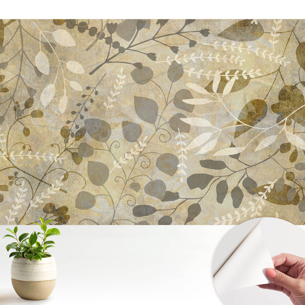 Fototapeta na wymiar do sypialni Roślinne wzory przytulny klimat