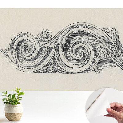 Tapeta fotograficzna samoprzylepna Stylowy roślinny ornament klasyczny