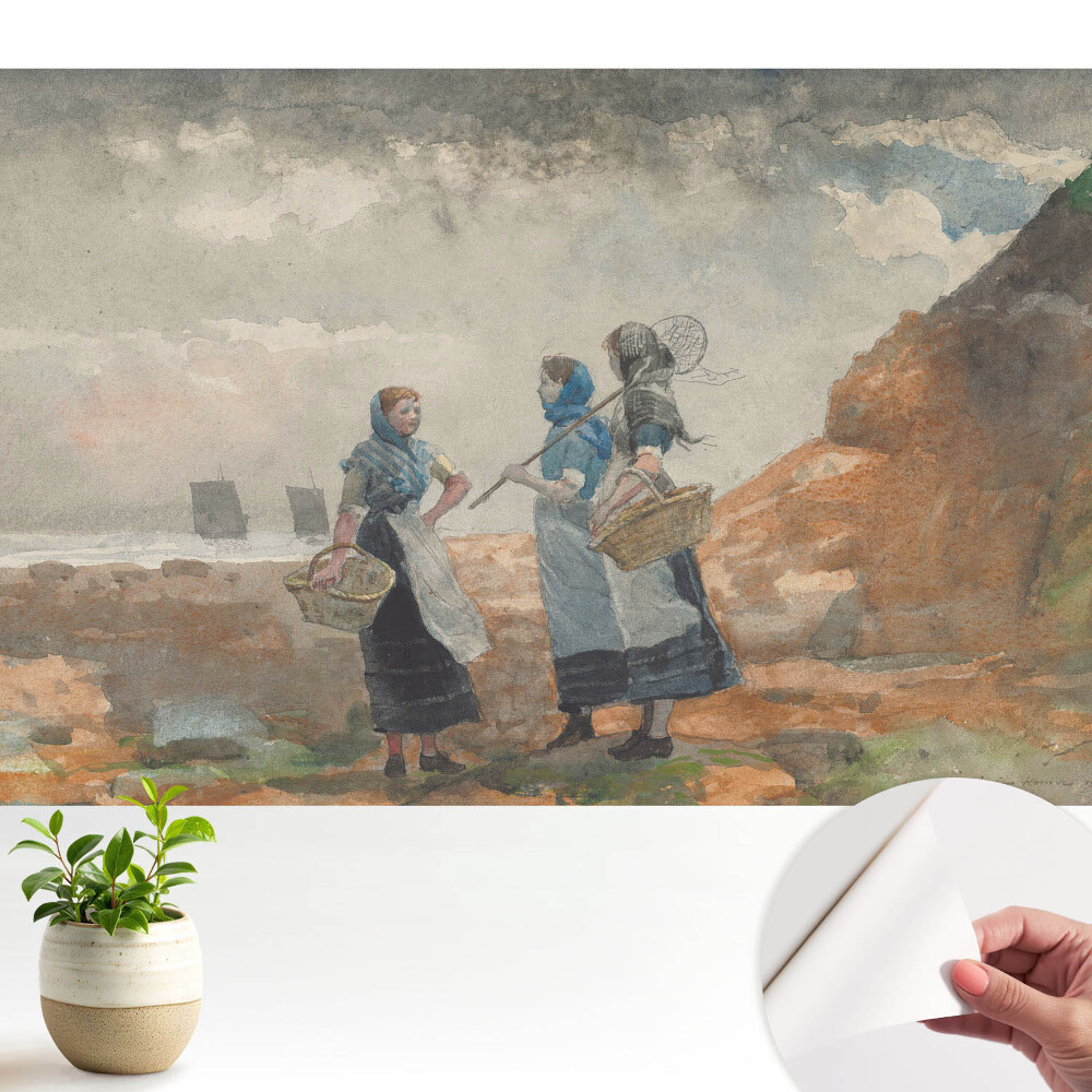 Fototapeta samoprzylepna do salonu Kobiety nad morzem w tradycyjnych strojach