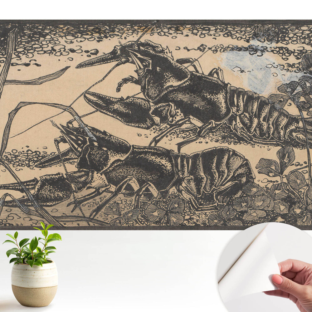 Tapeta fotograficzna samoprzylepna Raki i rośliny wodne w klasycznym stylu