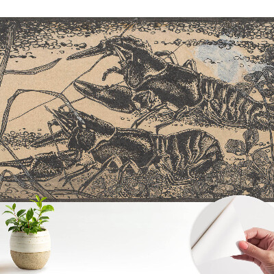 Tapeta fotograficzna samoprzylepna Raki i rośliny wodne w klasycznym stylu